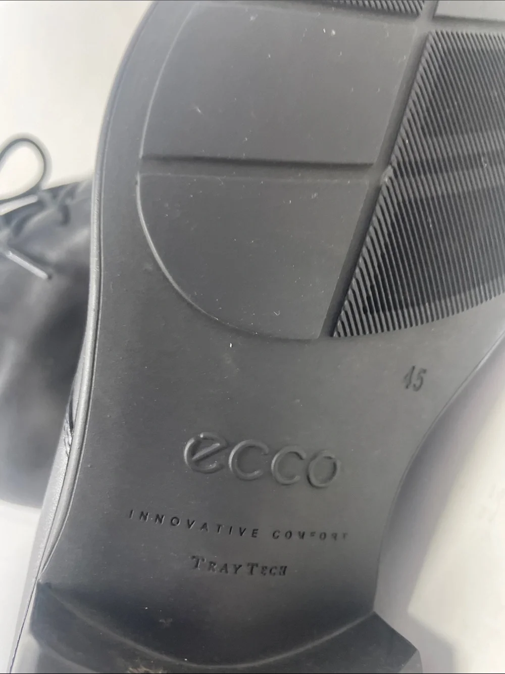Ecco Black Leather Lace-Up Chukka Boots Size 11 Excellent Condition